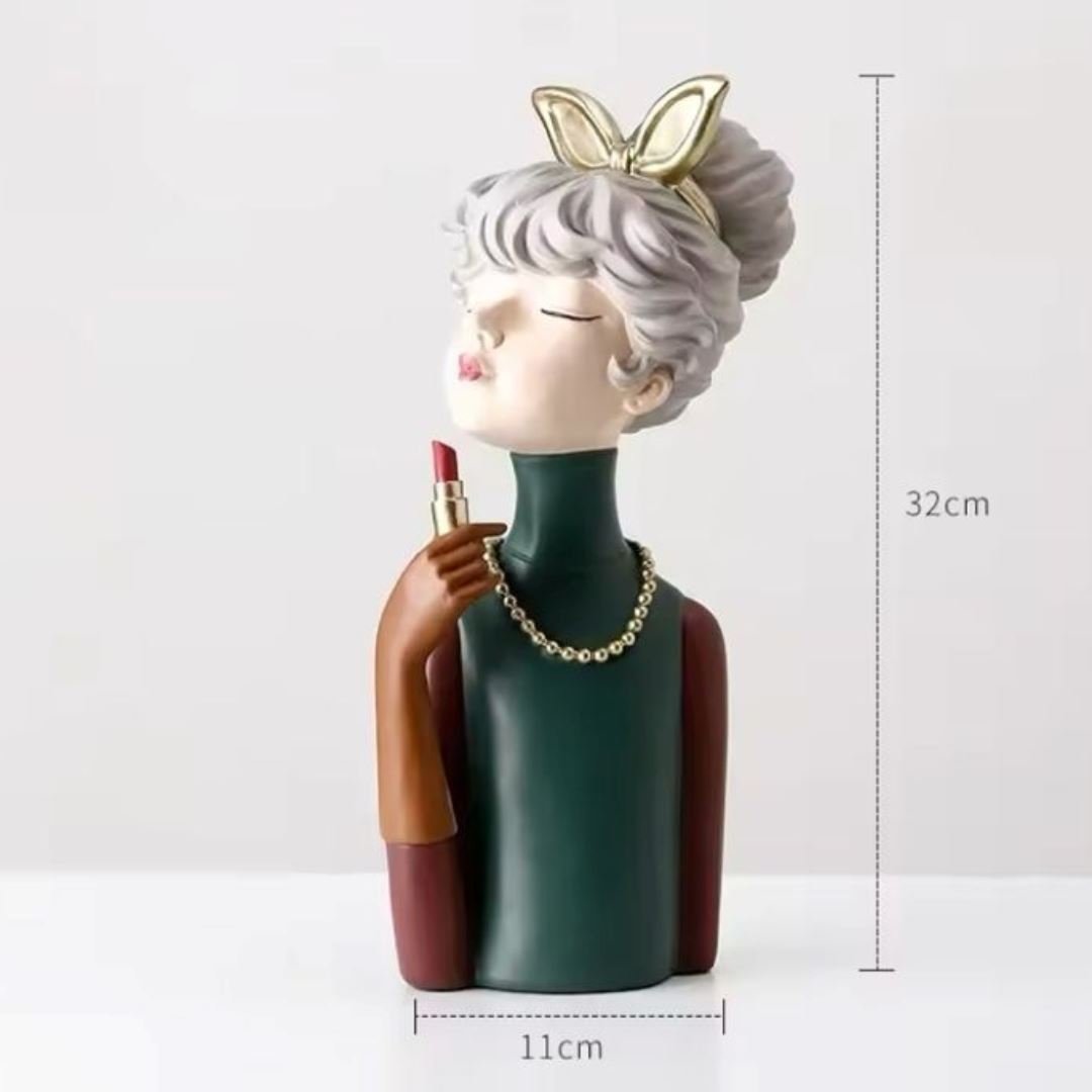 Escultura de Boneca Milly Lips (32x11cm) - Decors