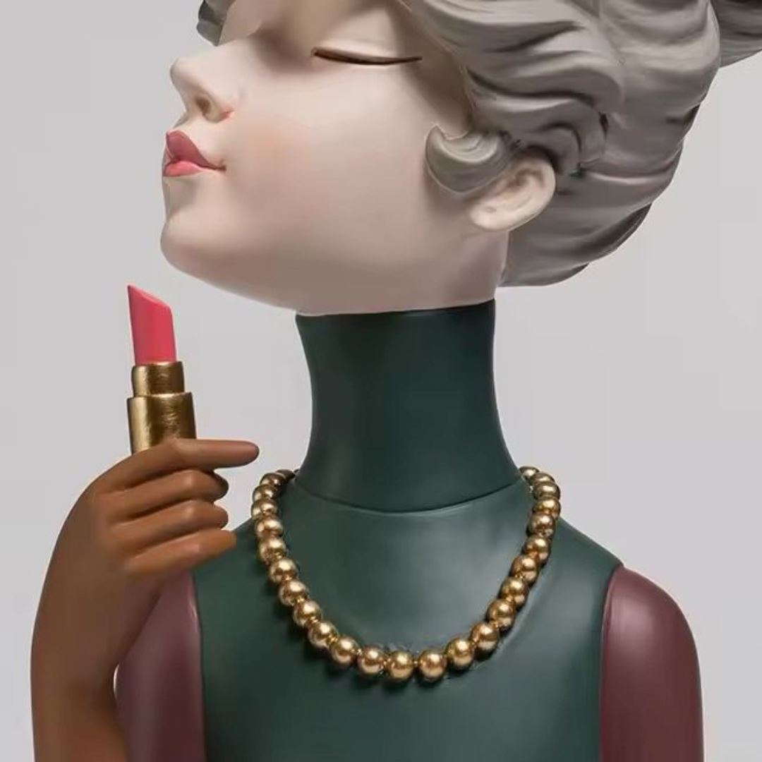 Escultura de Boneca Milly Lips (32x11cm) - Decors