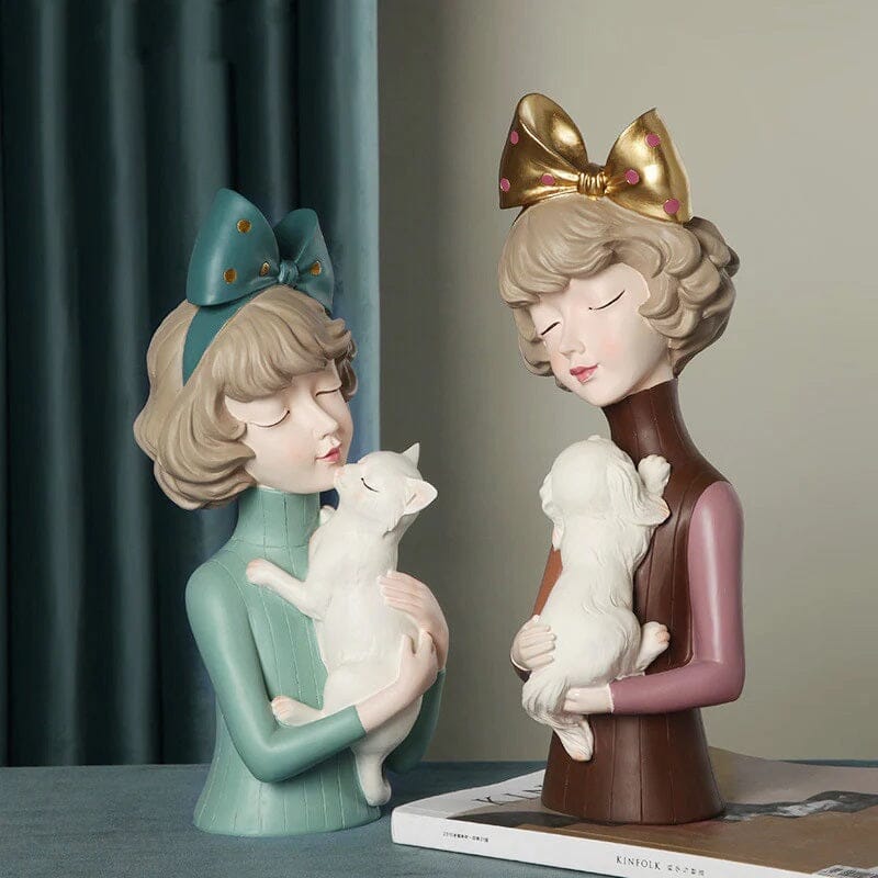 Escultura de Boneca Milly Pets (33x12cm) - Decors