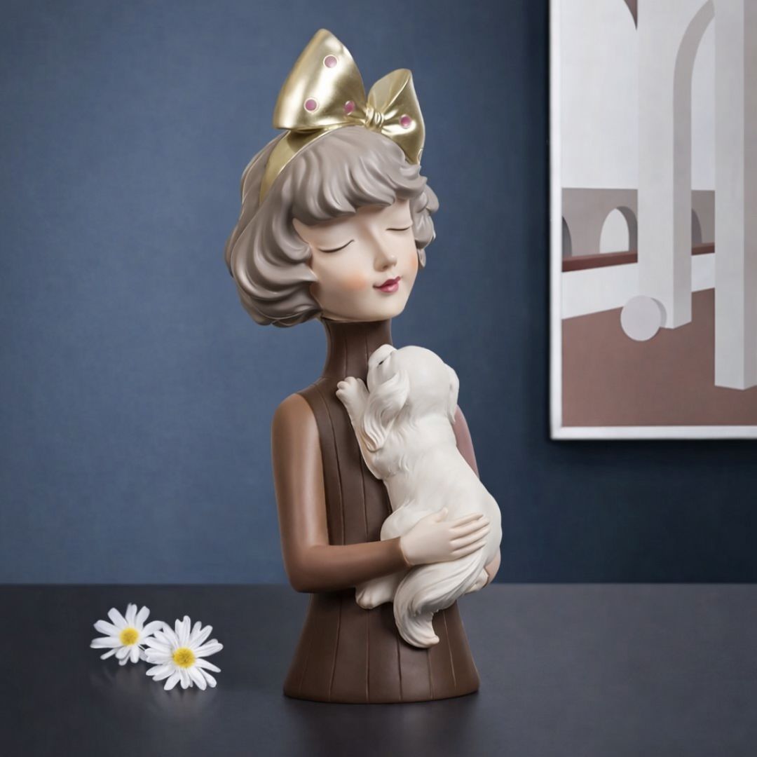 Escultura de Boneca Milly Pets (33x12cm) - Decors