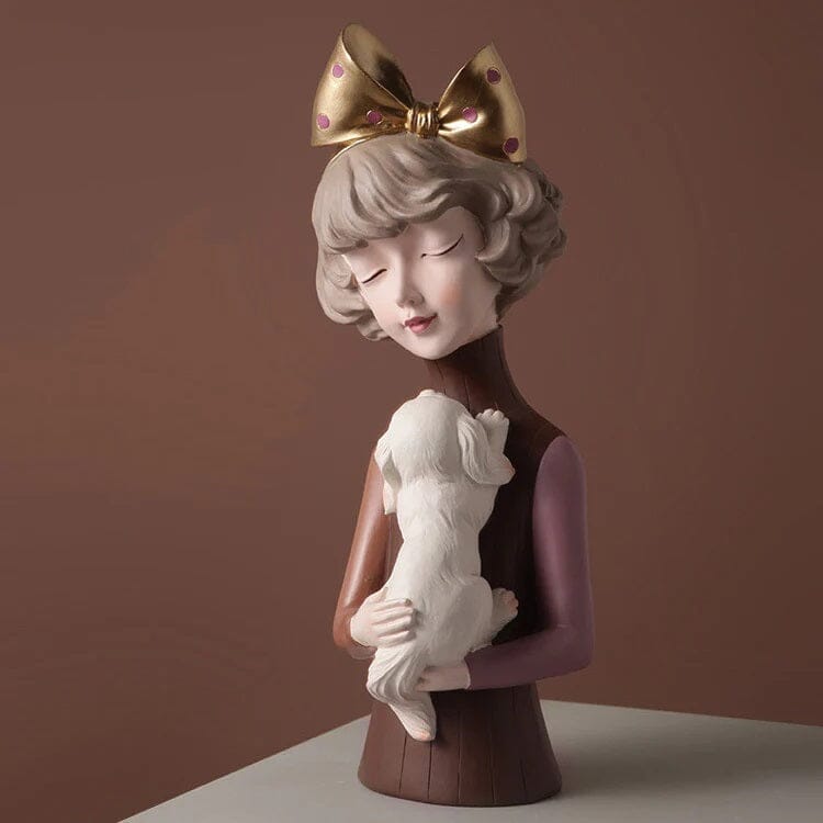 Escultura de Boneca Milly Pets (33x12cm) - Decors