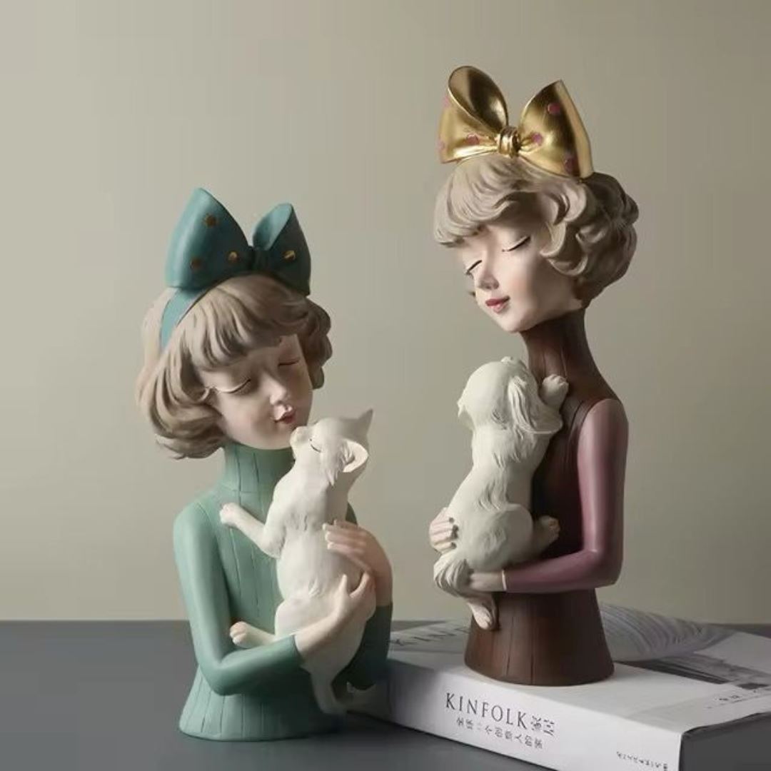 Escultura de Boneca Milly Pets (33x12cm) - Decors