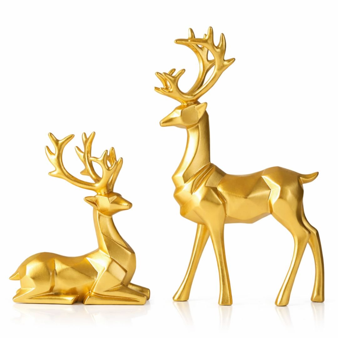 Escultura de Rena Deluxe (2 Peças) - Decors
