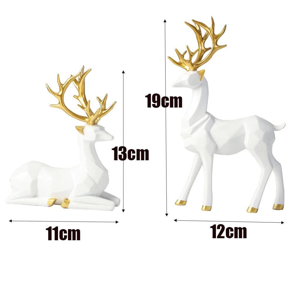 Escultura de Rena Deluxe (2 Peças) - Decors