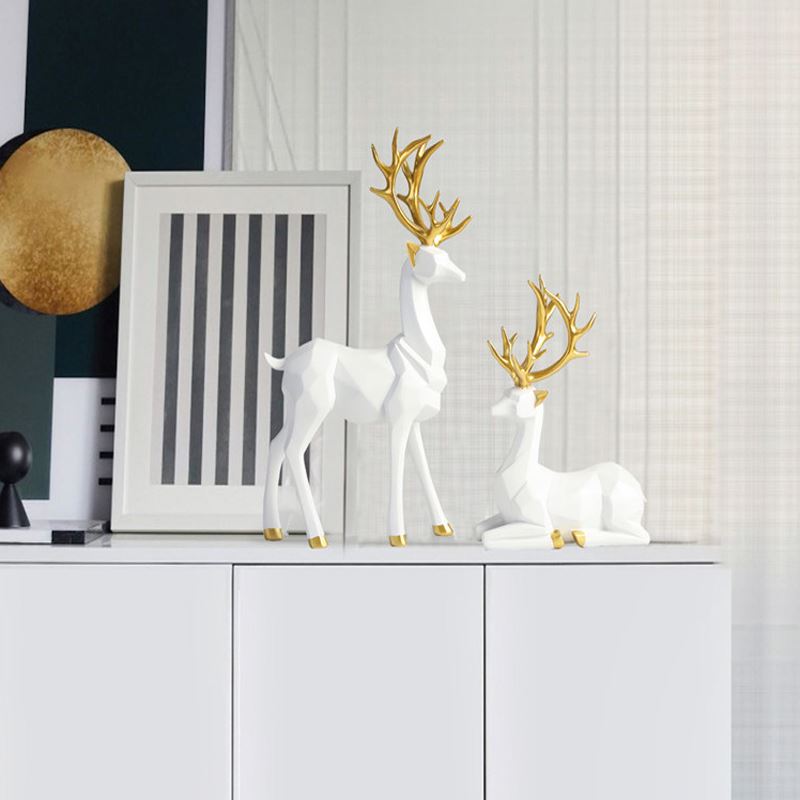 Escultura de Rena Deluxe (2 Peças) - Decors