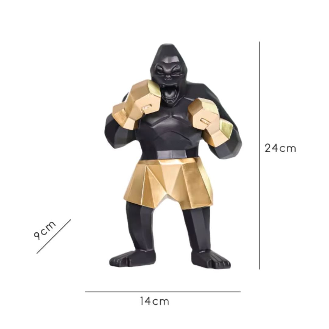 Escultura Decorativa Gorilla Boxer 24cm