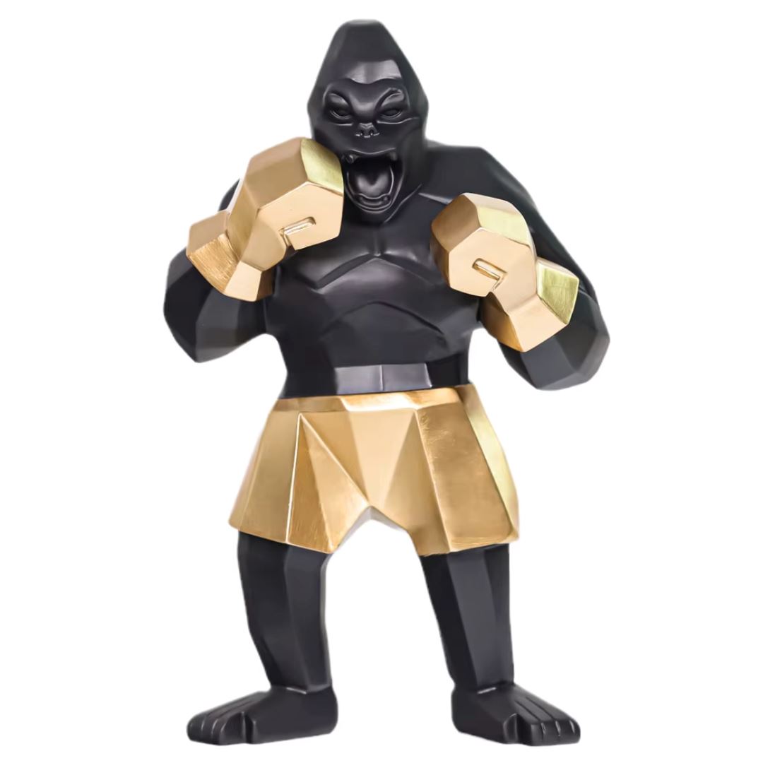 Escultura Decorativa Gorilla Boxer 24cm