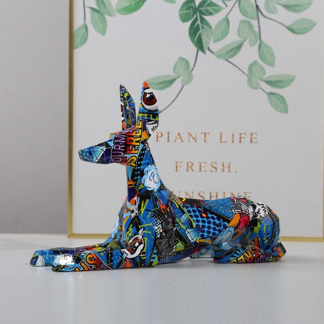 Escultura Doberman Street & Colors