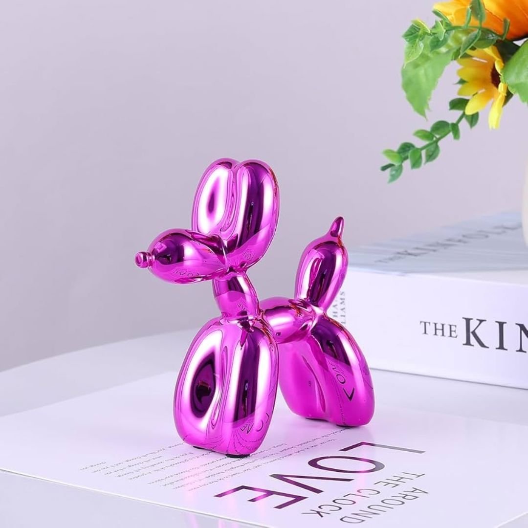 Escultura Doggy Balloon Mini 10x10cm para Sala, Escritório, Consultório - Decors