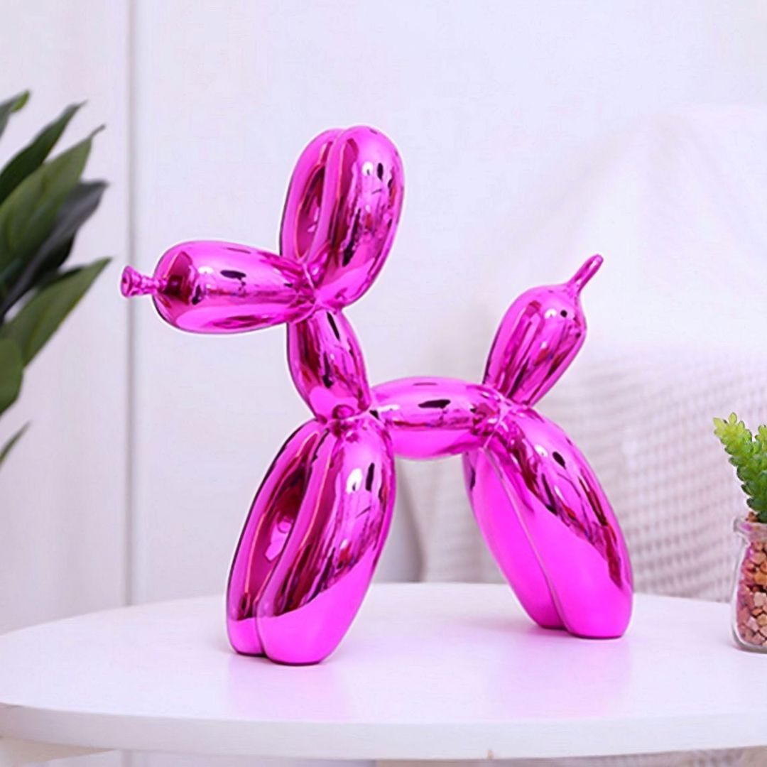 Escultura Doggy Balloon Mini 10x10cm para Sala, Escritório, Consultório - Decors