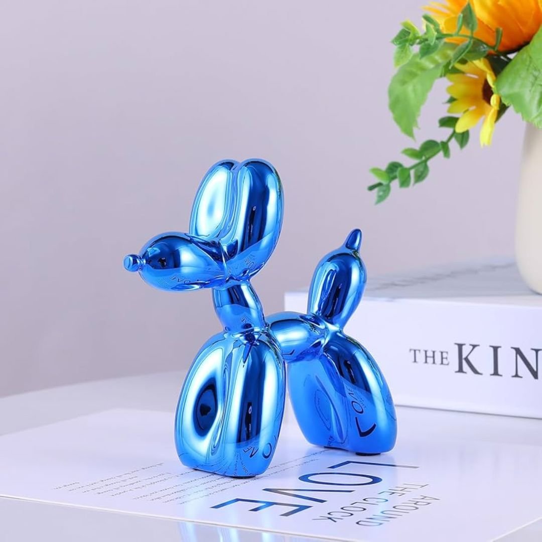 Escultura Doggy Balloon Mini 10x10cm para Sala, Escritório, Consultório - Decors