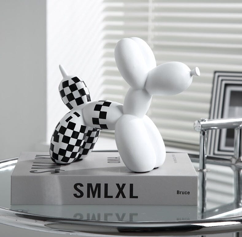 Escultura Doggy Balloon Xadrez - Decors