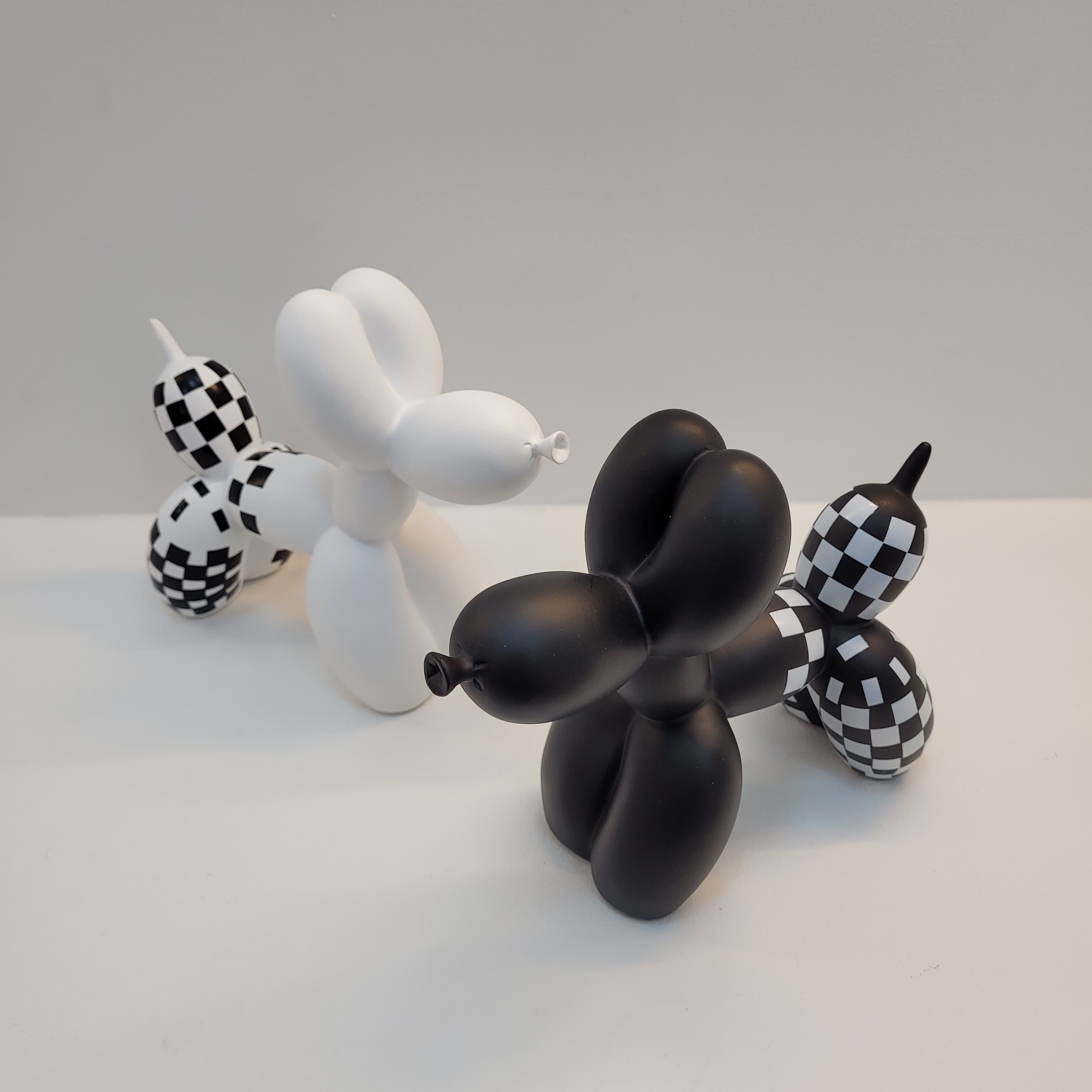 Escultura Doggy Balloon Xadrez - Decors