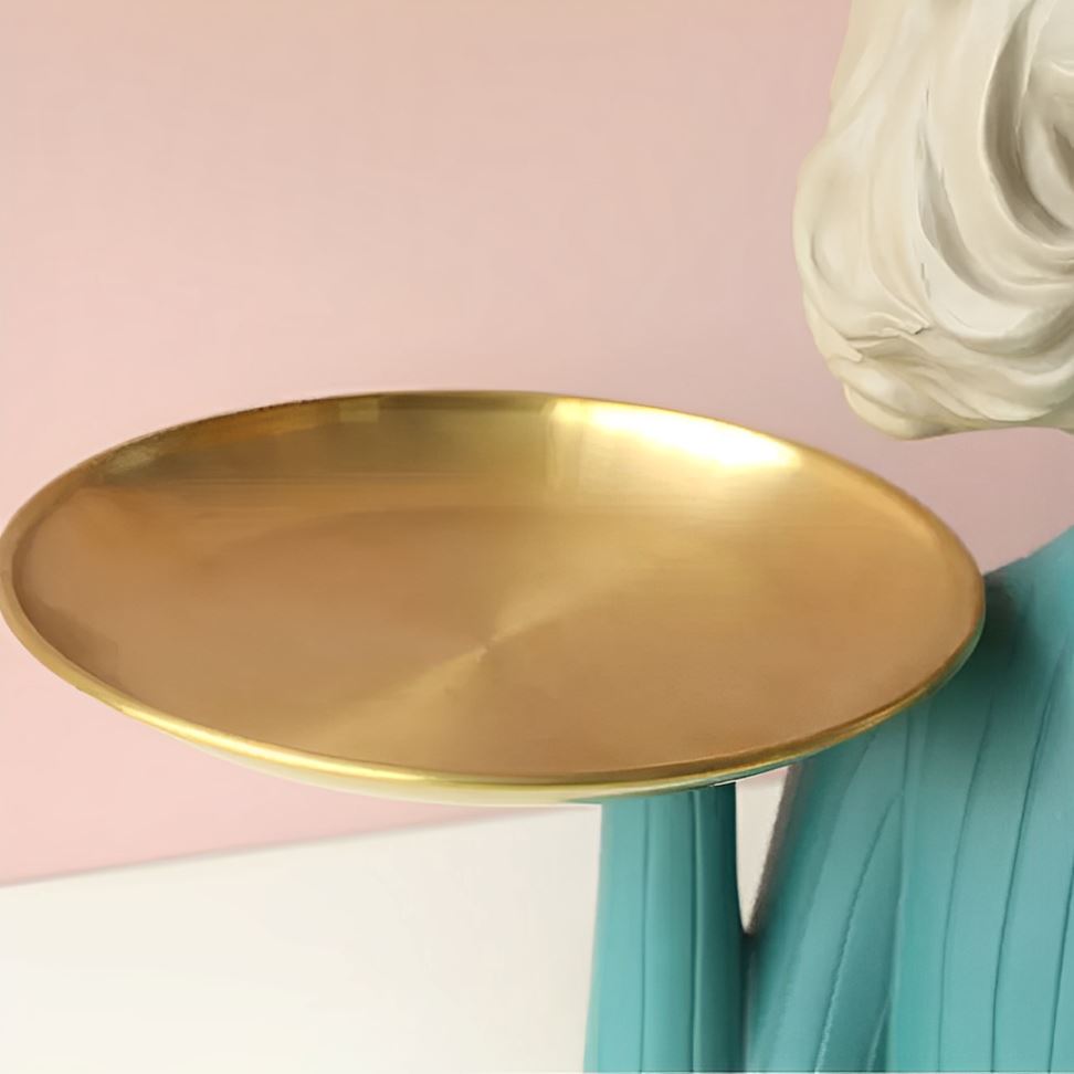Escultura e Aparador com Bandeja Milly Tie - 33cm