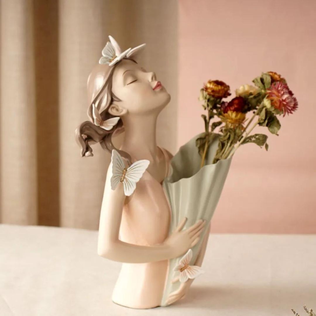 Escultura e Aparador de Flores Bella Butterfly (30cm) - Decors