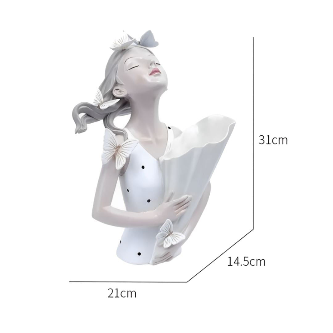 Escultura e Aparador de Flores Bella Butterfly em Poás (Edição Limitada) - Decors