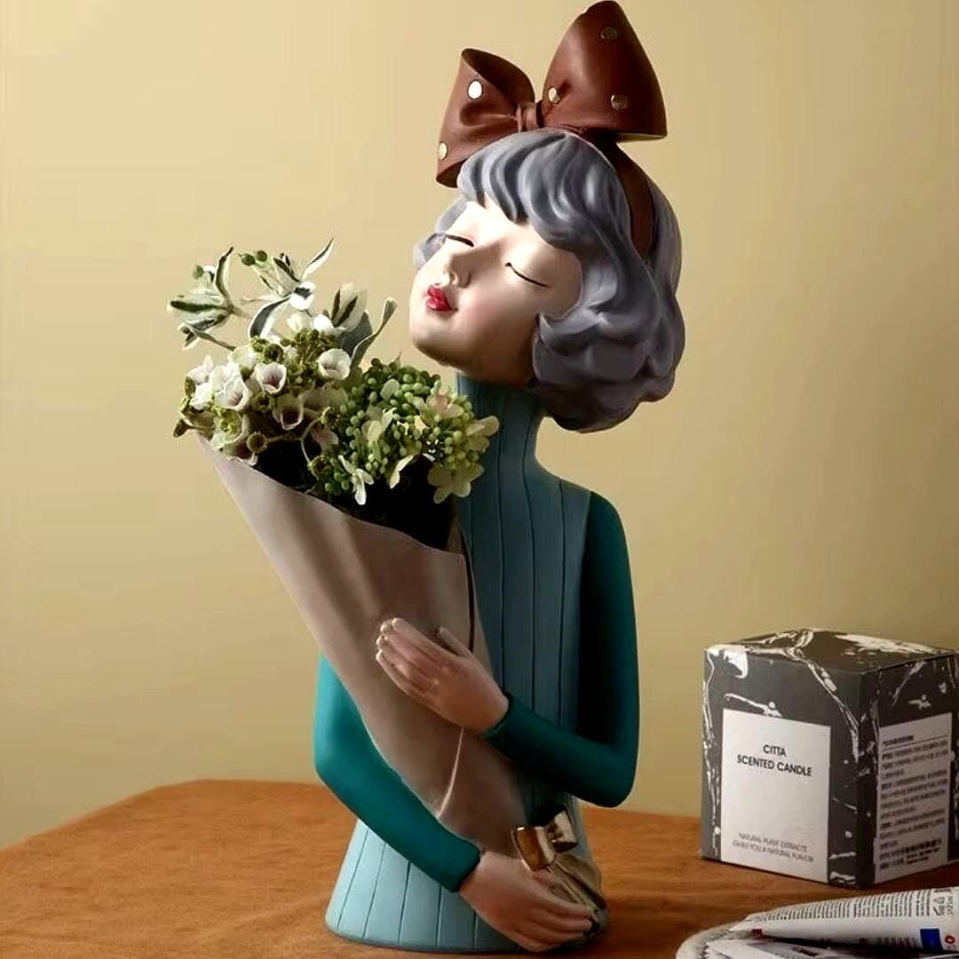 Escultura e Aparador de Flores Milly Tie (38cm) - Decors