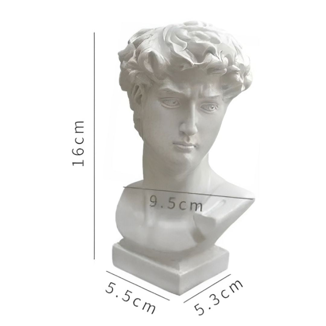 Escultura e Vaso Decorativo David Michelangelo - Decors