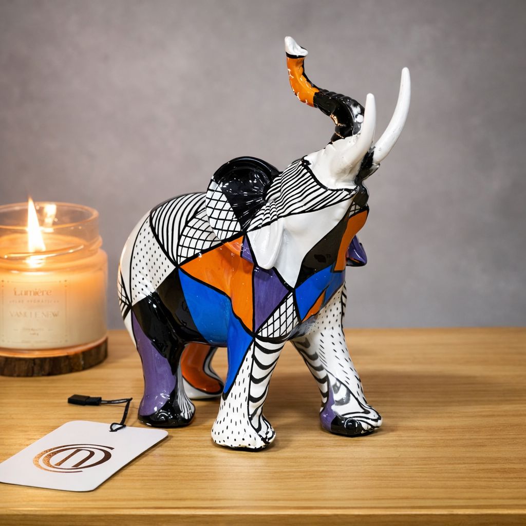 Escultura Elefante Pintura Mosaico - Decors