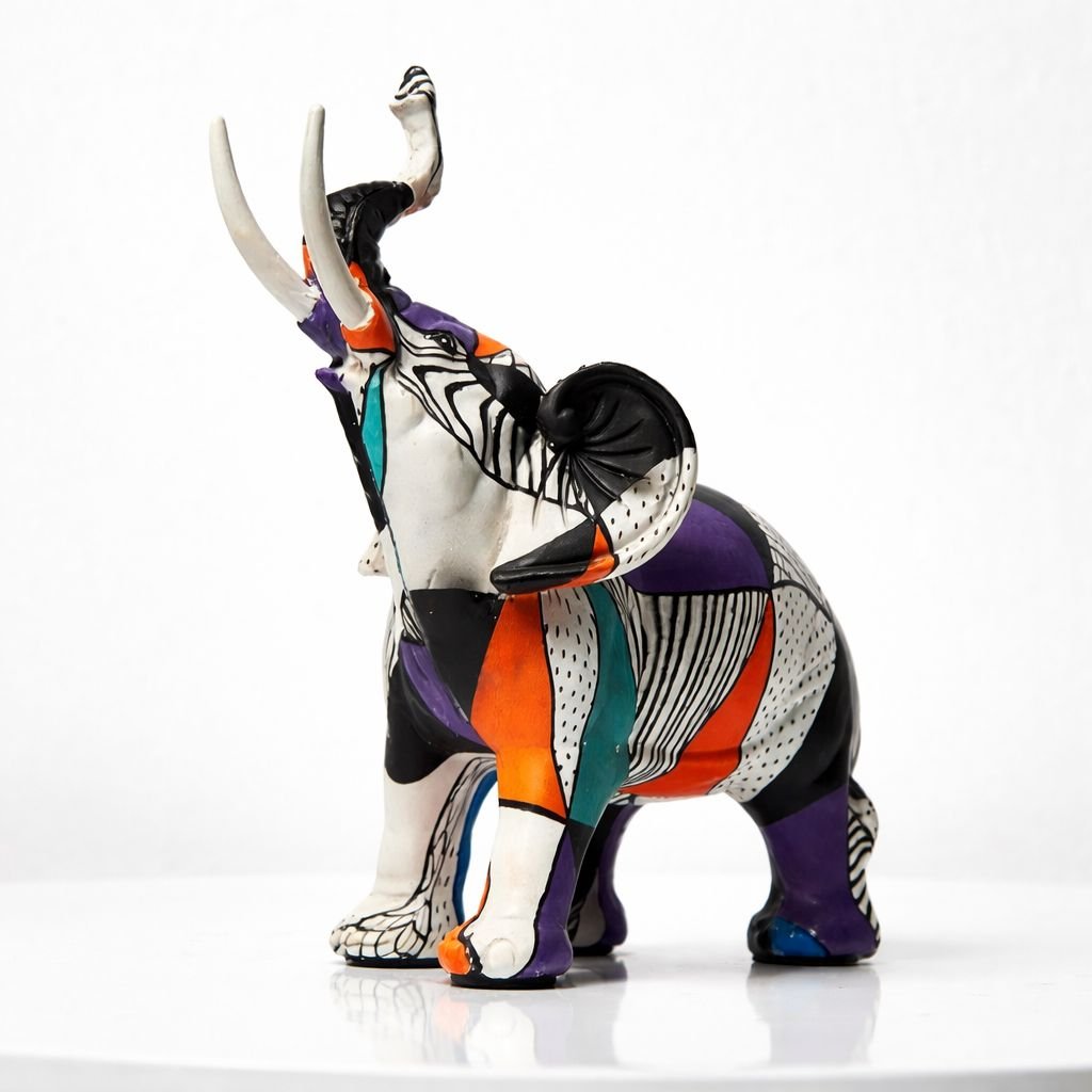 Escultura Elefante Pintura Mosaico - Decors