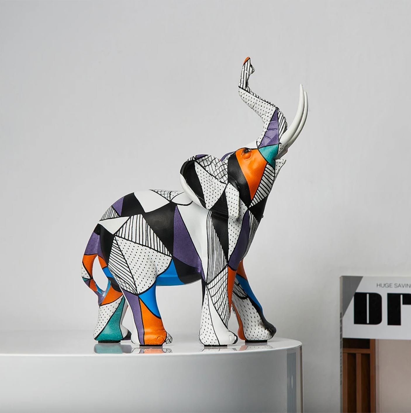 Escultura Elefante Pintura Mosaico - Decors