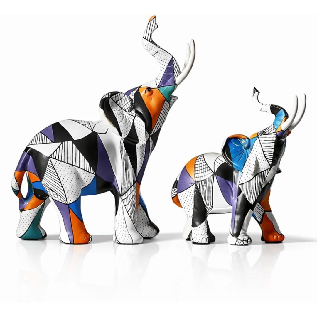 Escultura Elefante Pintura Mosaico - Decors