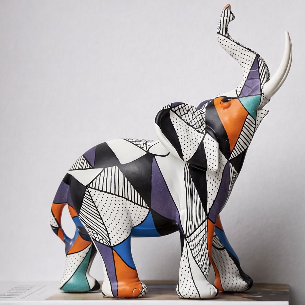 Escultura Elefante Pintura Mosaico - Decors