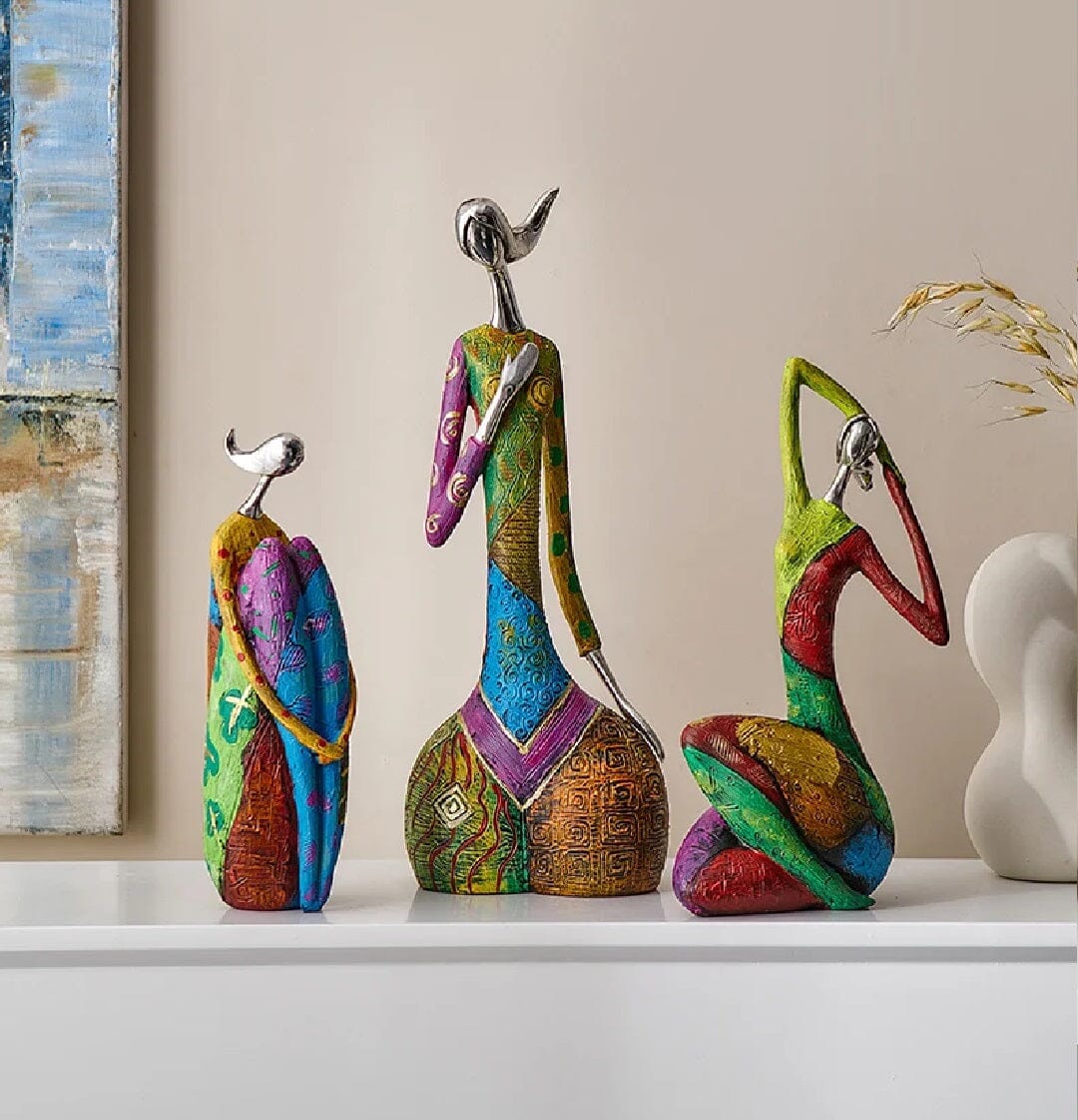 Escultura Elegância Feminina em Resina - Decors