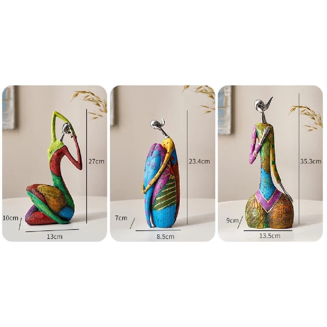 Escultura Elegância Feminina em Resina
