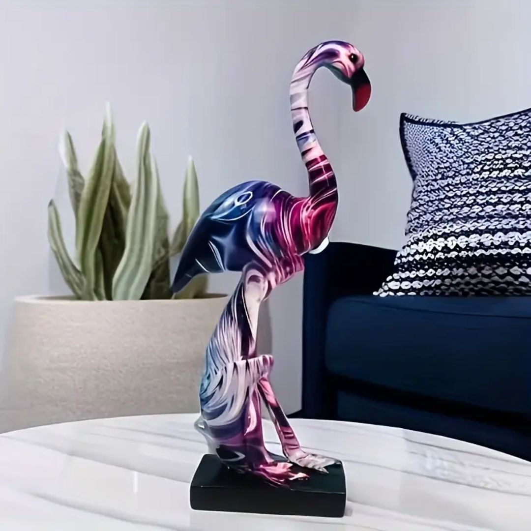 Escultura Flamingo Grafite Street & Colors
