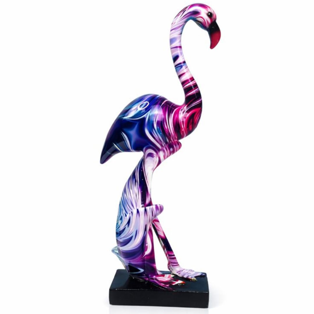 Escultura Flamingo Grafite Street & Colors