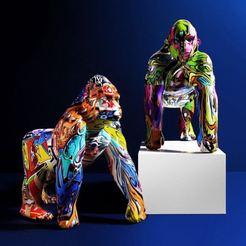 Escultura Gorila Idi Amin Grafite Street & Colors 27,5cm - Decors