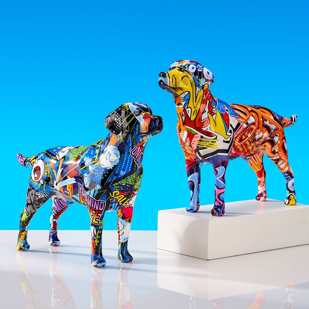 Escultura Labrador Grafite Street & Colors - Decors