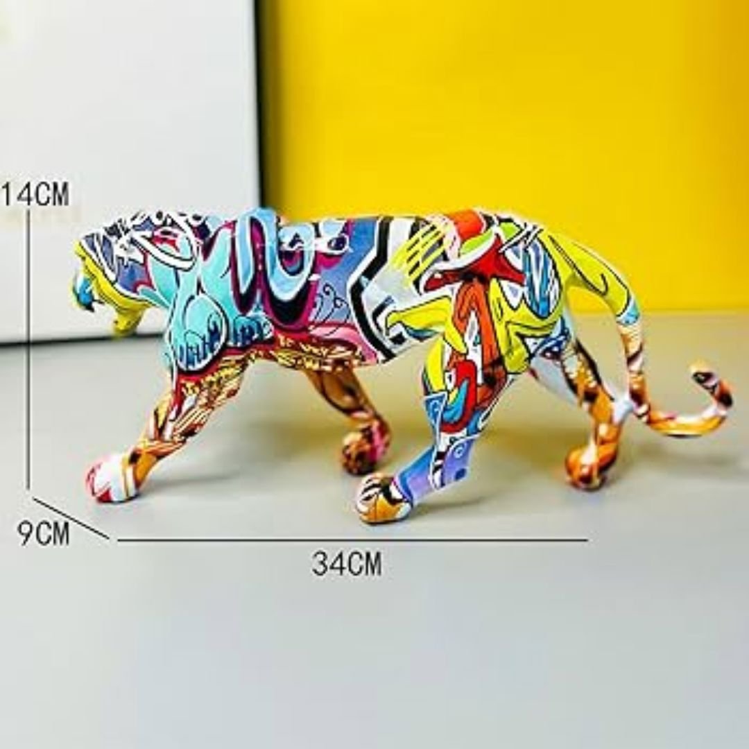 Escultura Leopardo Grafite Street & Colors - Decors