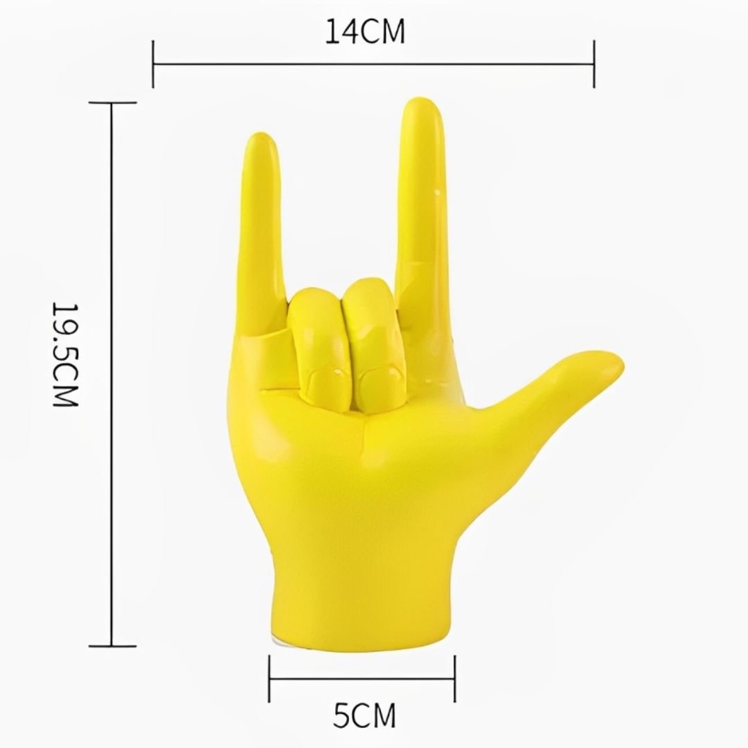 Escultura Libras I Love You (Linguagem de Sinais) - Decors