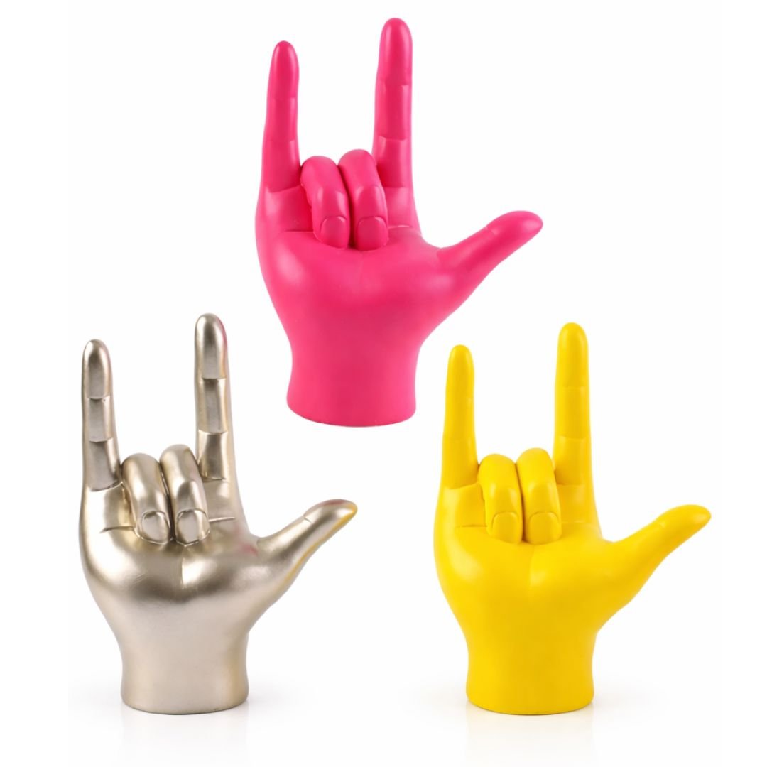 Escultura Libras I Love You (Linguagem de Sinais) - Decors