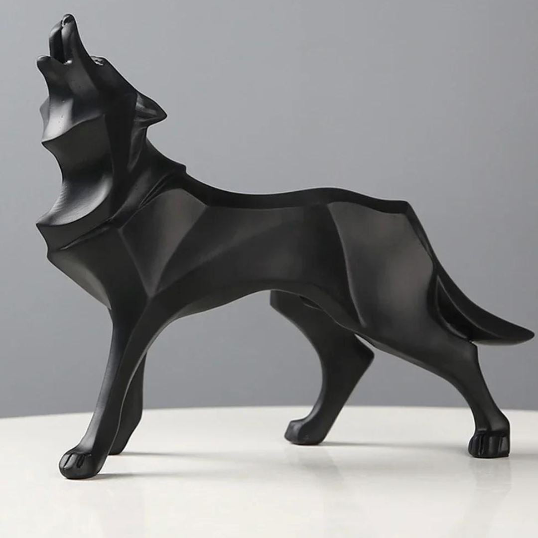 Escultura Lobo Abstrato - Decors