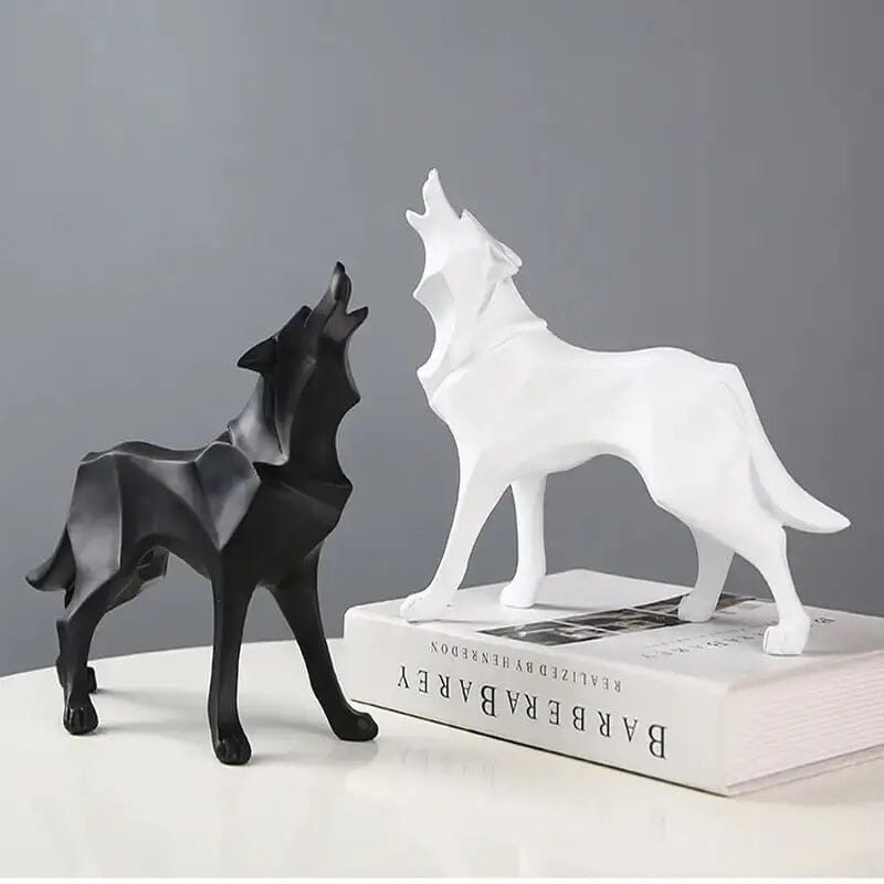 Escultura Lobo Abstrato - Decors