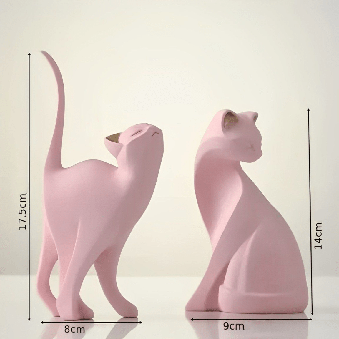 Escultura Moderna Abstrata Gato (O Par) - Decors