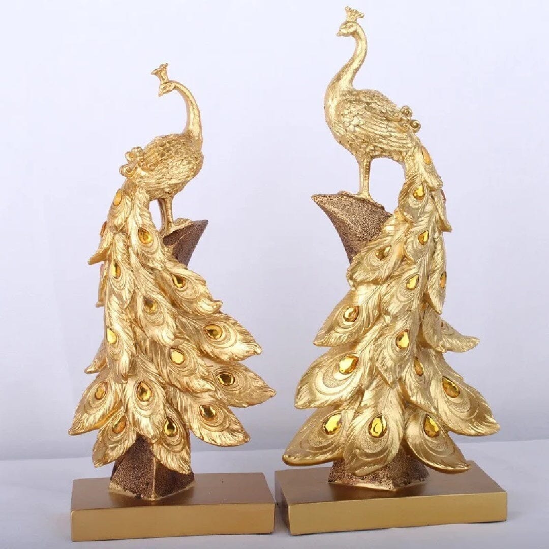 Escultura Moderna Pavão em Resina