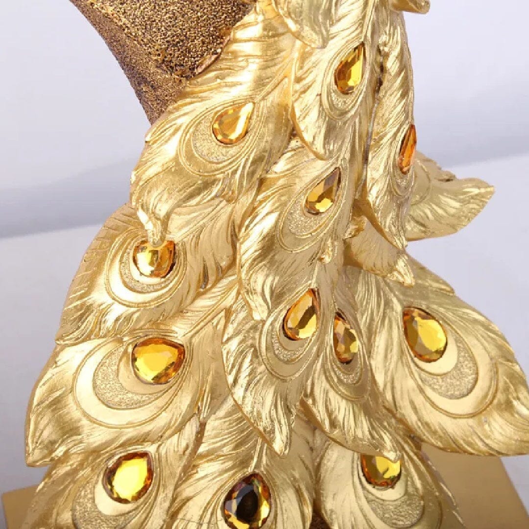 Escultura Moderna Pavão em Resina