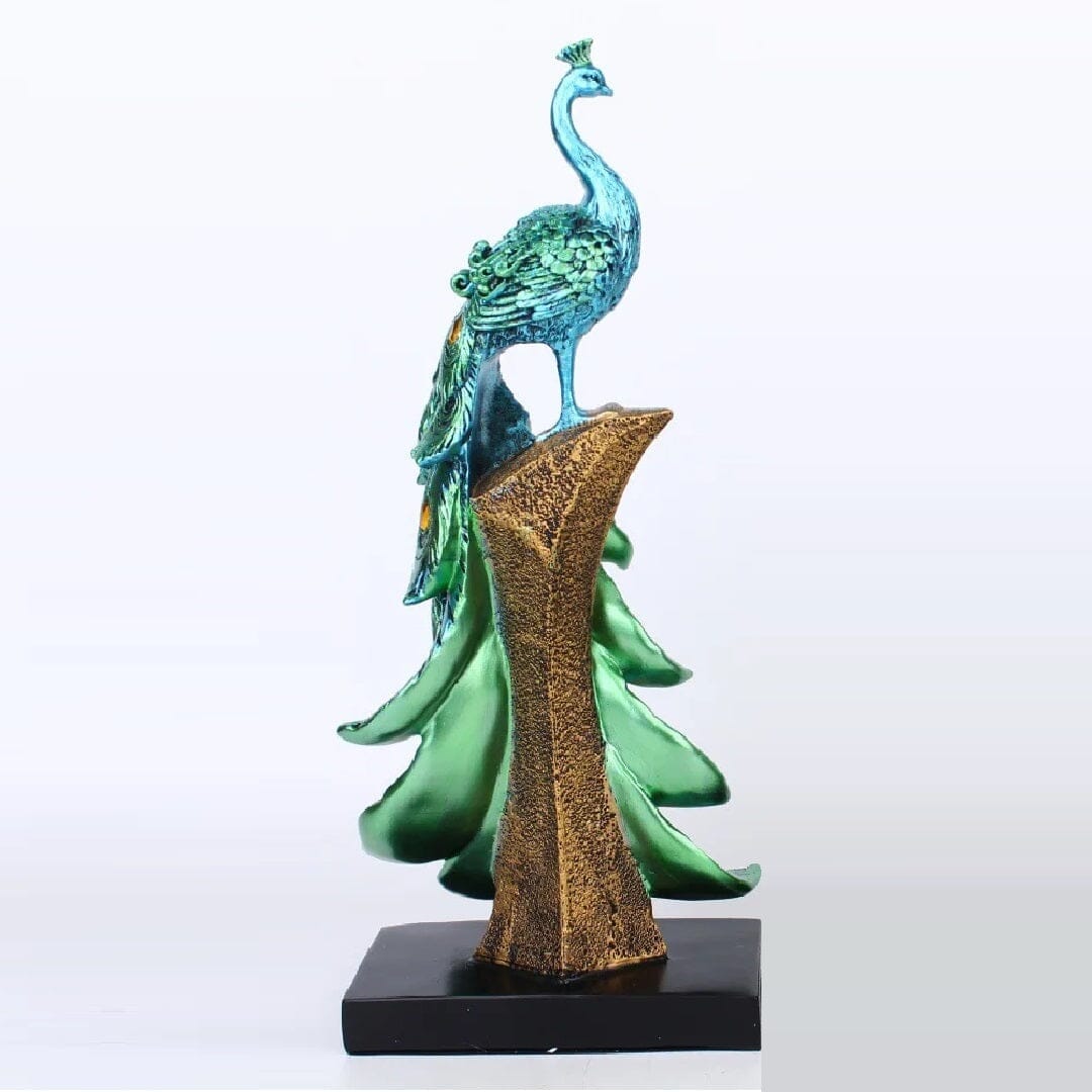 Escultura Moderna Pavão em Resina