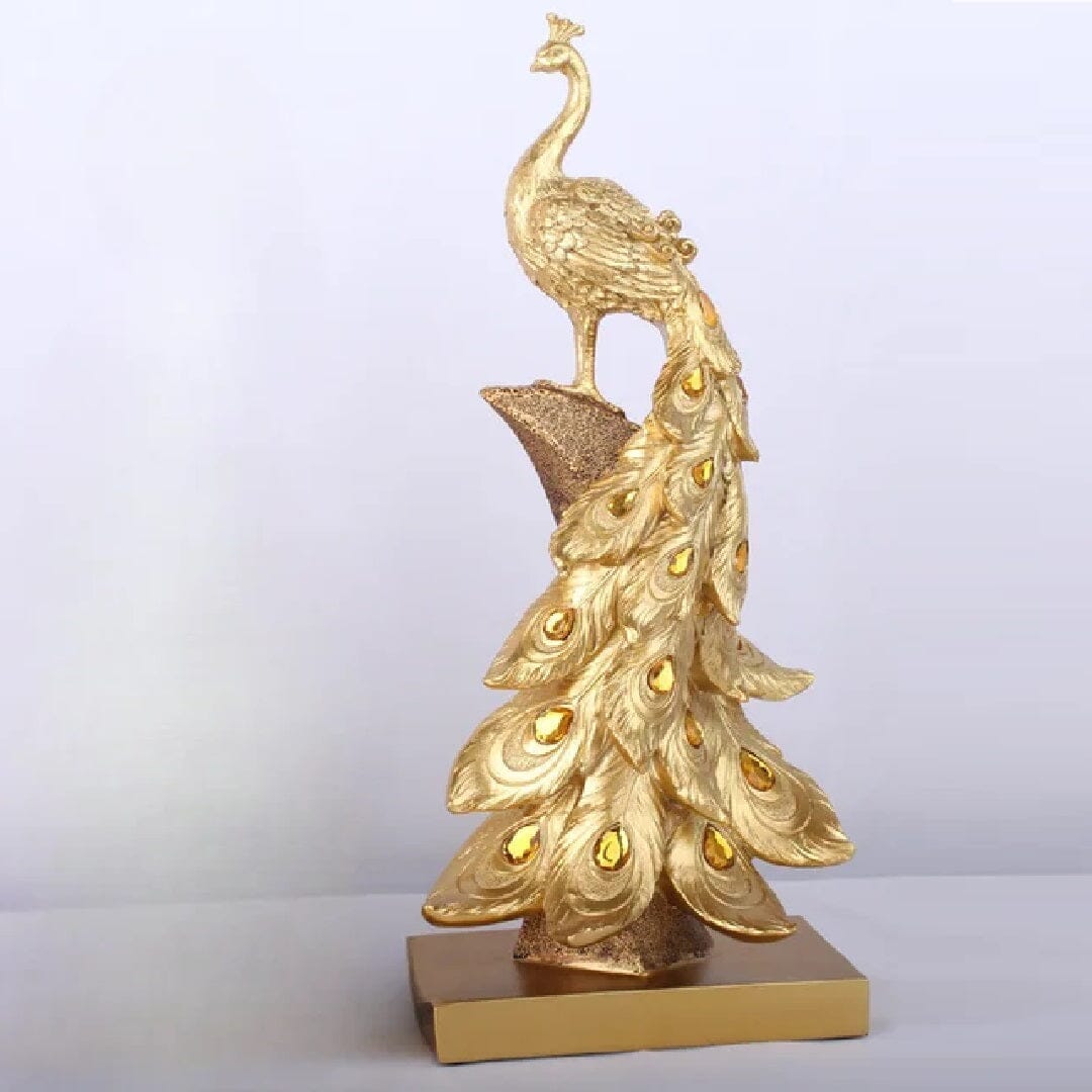 Escultura Moderna Pavão em Resina