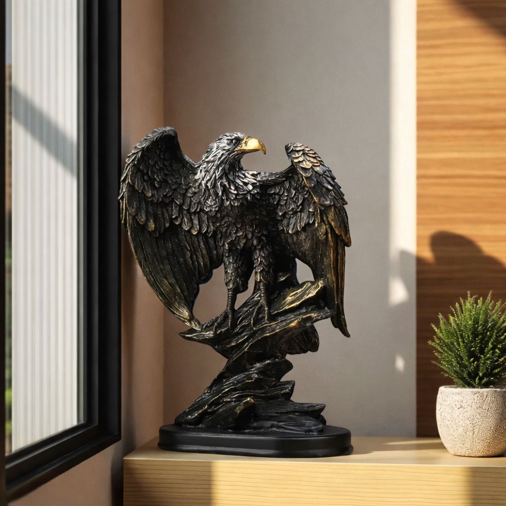 Escultura Nordica Águia 25x19cm