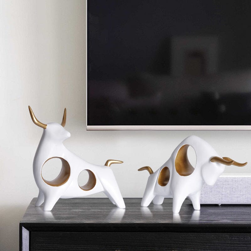Escultura Touro Vazado Moderno - Decors