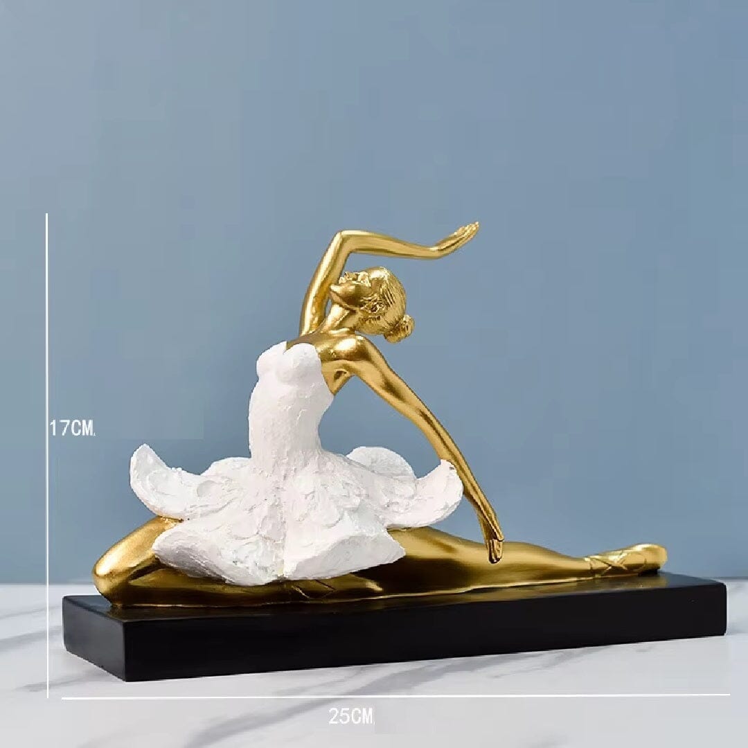 Esculturas Bailarinas Dourada em Resina Ballet Grace Collection