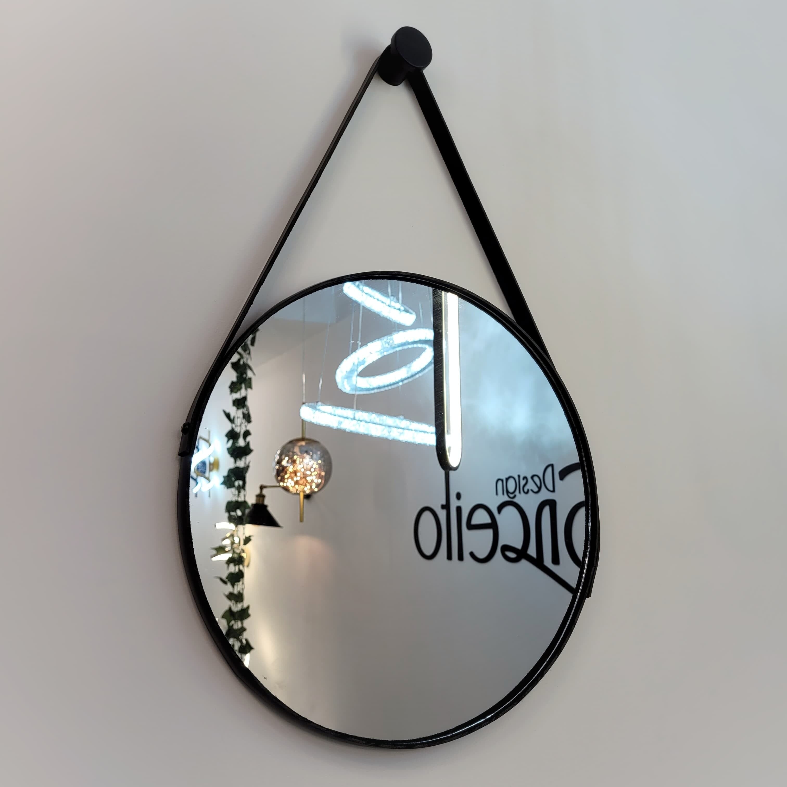 Espelho Decorativo Redondo Beady Suspenso de Parede 40cm - Decors