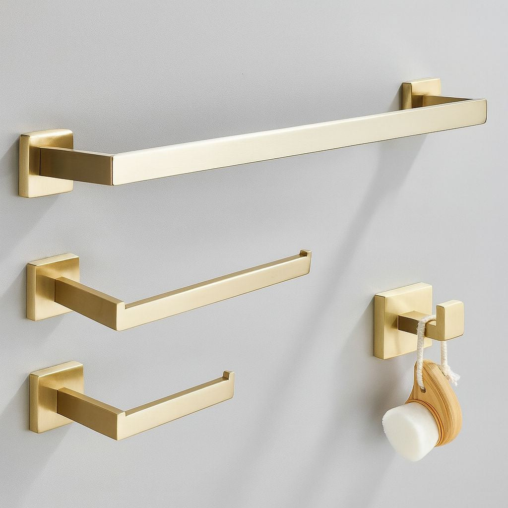 Kit Completo Acessórios Banheiro Max Gold (04 Peças) - Decors