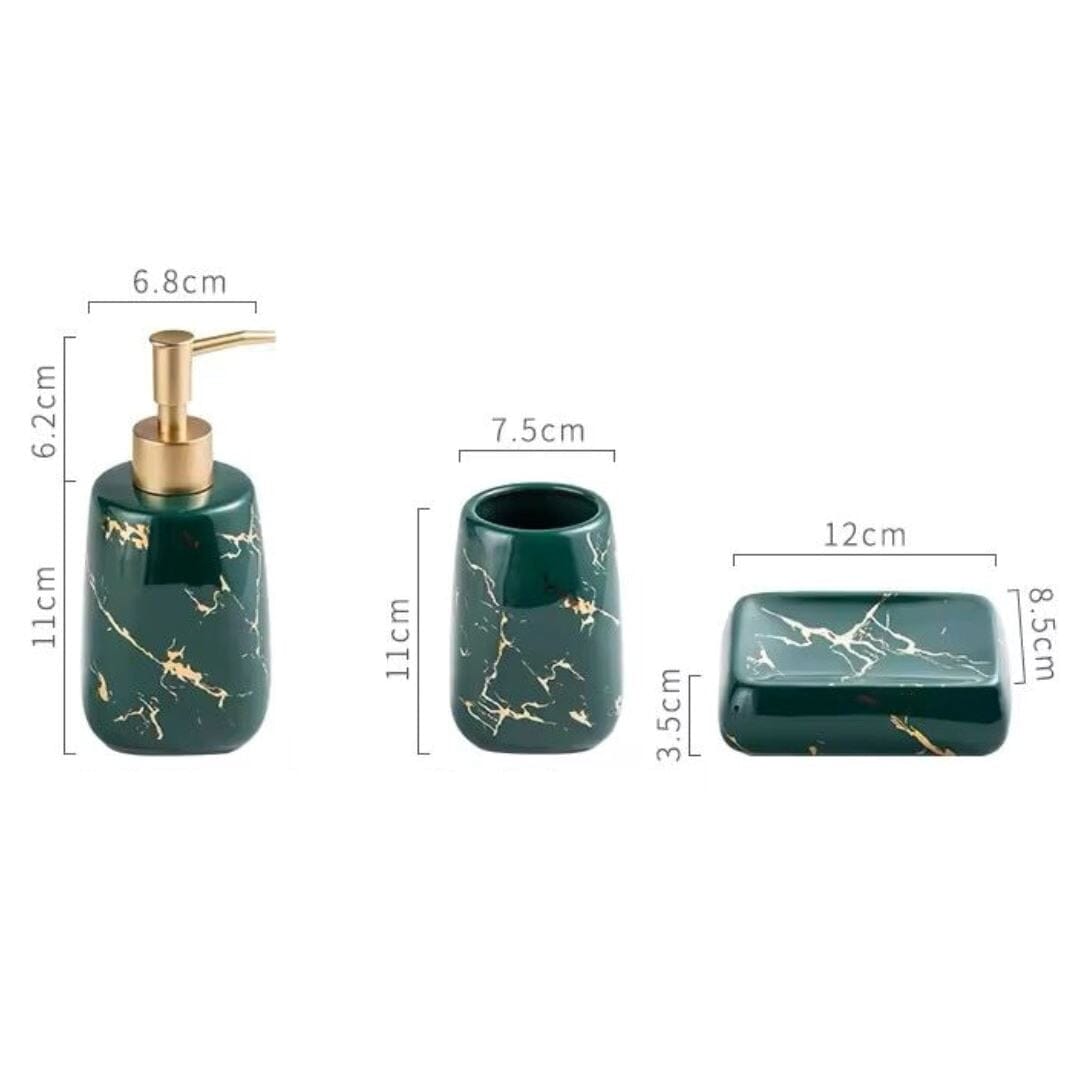 Kit de Lavabo Marmorizado Marbled (03 Peças)
