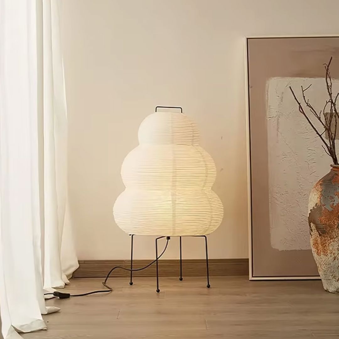 Luminária Abajur de Chão Artesanal Bohara 60cm